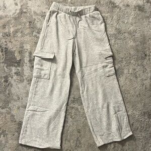 Heather grey wide leg sweatpants